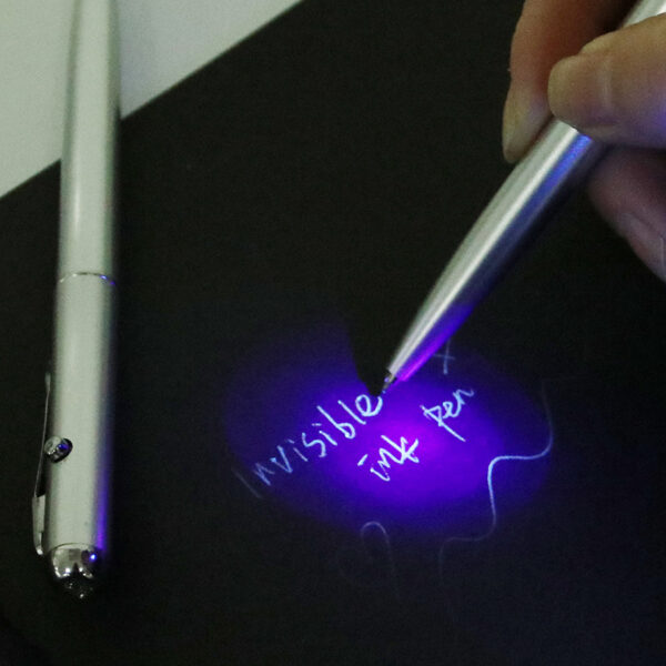 5 Bolígrafos Pluma Tinta Invisible Luz Uv Mágicos Secretos