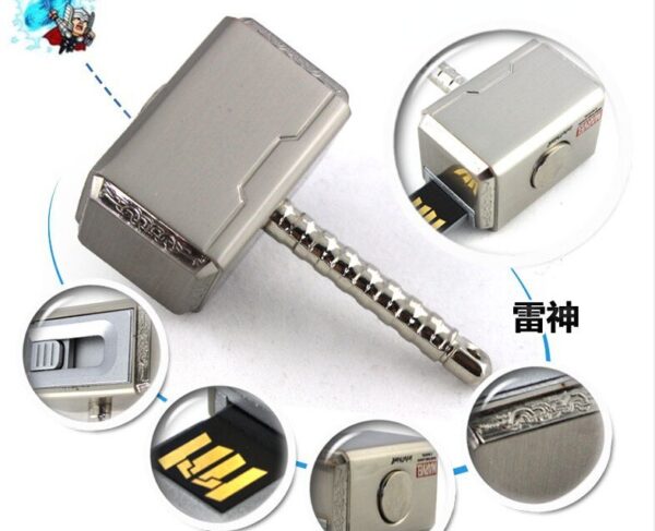 Memoria Usb Metal 64gb Marvel Avengers Martillo Thor Mjolnir - Imagen 4